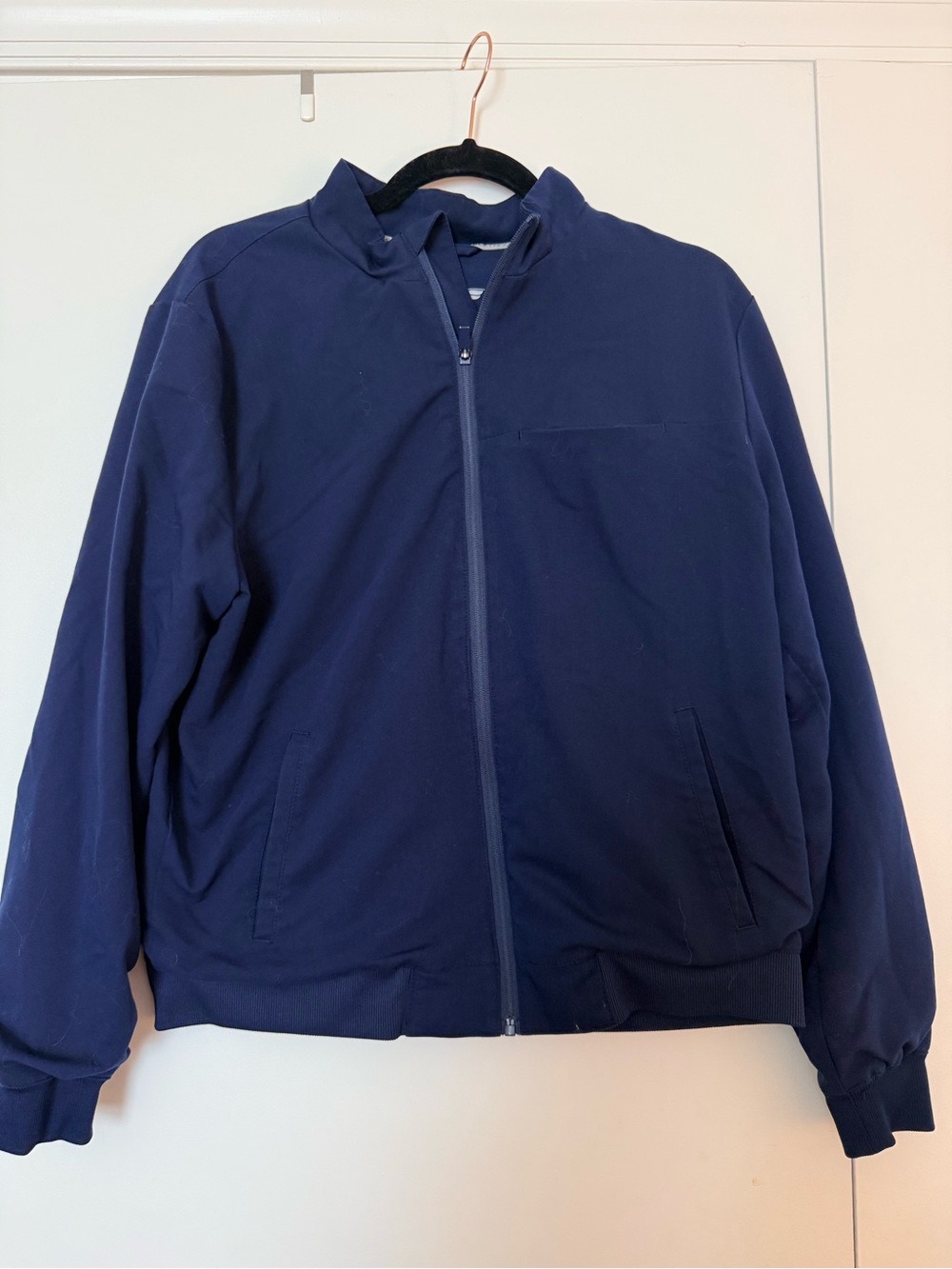 Fabletics Daily Scrub Jacket women’s size large navy blue